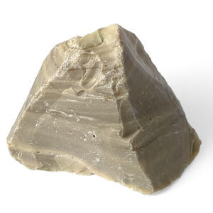 Cream and Carmel Art Glass Cullet Layered Swirl Slag‎ Glass #4XL79